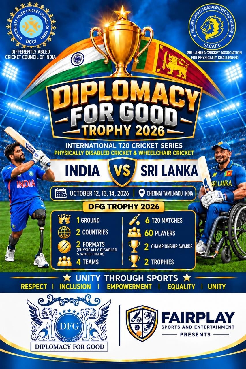 "Diplomacy For Good" Trophy 2026 poster